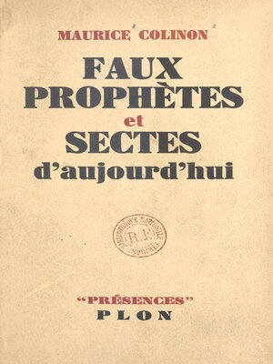 cover image of Faux prophètes et sectes d'aujourd'hui